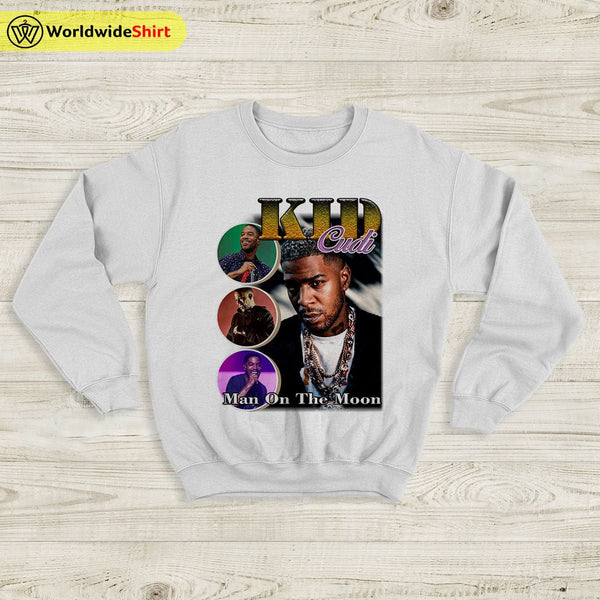 Kid Cudi Vintage 90's Sweatshirt Kid Cudi Shirt Rapper Shirt - WorldWideShirt