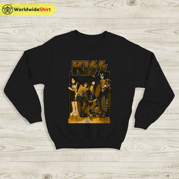 Kiss Band Poster Vintage 90's Sweatshirt Kiss Band Shirt Music Shirt - WorldWideShirt
