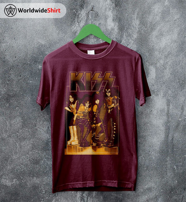 Kiss Band Poster Vintage T Shirt Kiss Band Shirt Music Shirt - WorldWideShirt