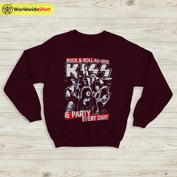 Kiss Band Vintage Tour 90's Sweatshirt Kiss Band Shirt Music Shirt - WorldWideShirt