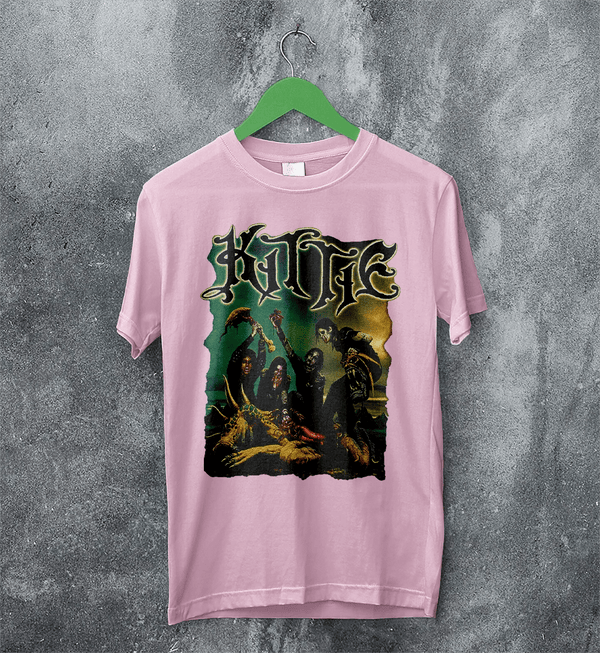 Kittie Band T-Shirt Heavy Metal Kittie Shirt Metalcore Music Girl Band Tee - Light Pink - WorldWideShirt