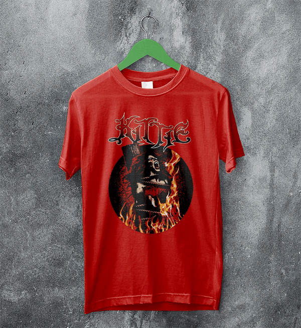 Kittie Female Band T-Shirt Metalcore Girl Kittie Band Shirt Heavy Metal Music Tee - Red - WorldWideShirt