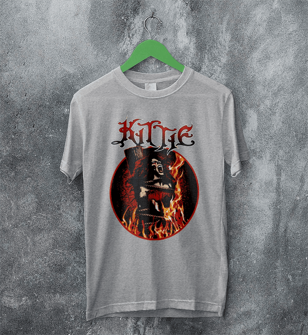 Kittie Female Band T-Shirt Metalcore Girl Kittie Band Shirt Heavy Metal Music Tee - Sport Grey - WorldWideShirt
