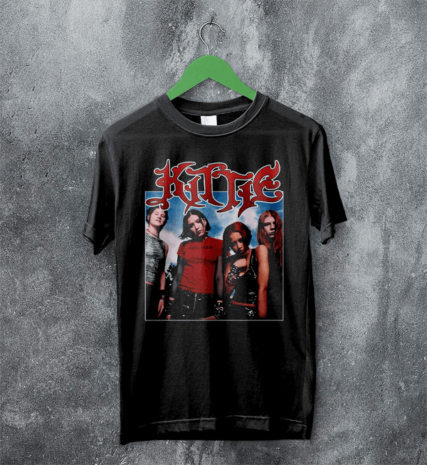 Kittie Member T-Shirt Photo Kittie Band Shirt Heavy Metalcore Female Band Tee - Black - WorldWideShirt