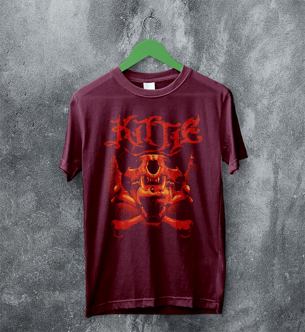 Kittie Oracle Fire T-Shirt Alum Kittie Band Shirt Heavy Metalcore Concert Tee - Red Maroon - WorldWideShirt