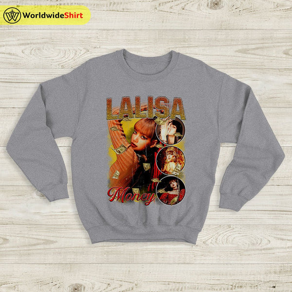 Lalisa Money Vintage 90's Sweatshirt BLACKPINK Shirt KPOP Shirt - WorldWideShirt
