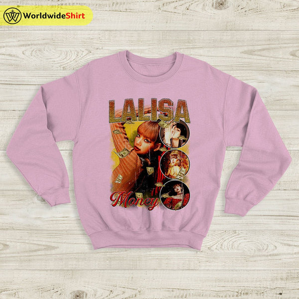 Lalisa Money Vintage 90's Sweatshirt BLACKPINK Shirt KPOP Shirt - WorldWideShirt