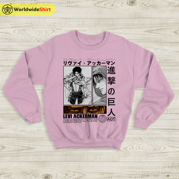 Levi Ackerman AOT Sweatshirt Attack On Titan Shirt Shingeki no Kyojin Shirt - WorldWideShirt