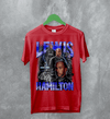 Lewis Hamilton T-Shirt MBE Bootleg F1 Shirt FREng British Racing Driver Merch - Red - WorldWideShirt
