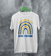 Love Down Syndrome T-shirt World Down Syndrome Day Shirt Rainbow Tee - White - WorldWideShirt