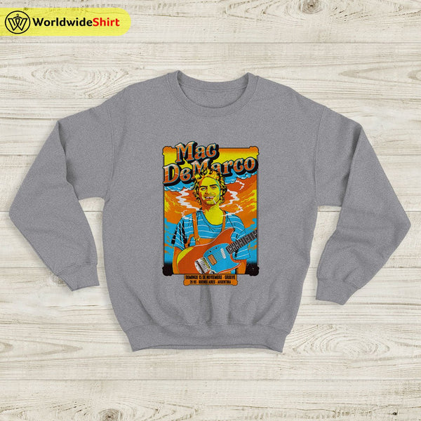 Mac DeMarco Tour Poster Sweatshirt Mac DeMarco Shirt Music Shirt - WorldWideShirt