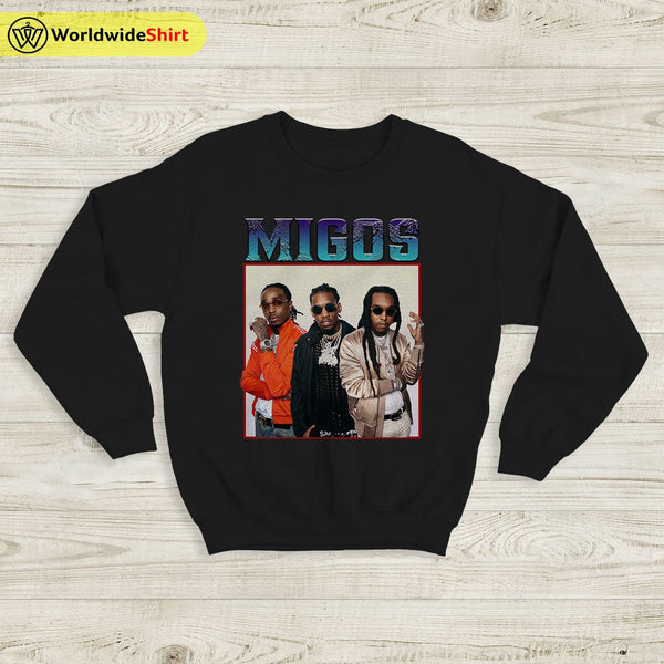 Migos Sweatshirt Vintage Raptee 90's Sweater Migos Shirt - WorldWideShirt
