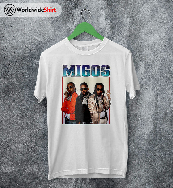 Migos T Shirt Vintage Quavo 90's Shirt Migos Graphic Tee - WorldWideShirt