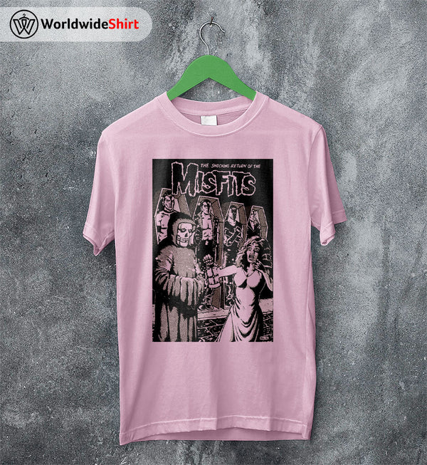 Misfits 80s Tour Poster T-shirt Misfits Shirt Classic Rock Shirt Music Shirt - WorldWideShirt