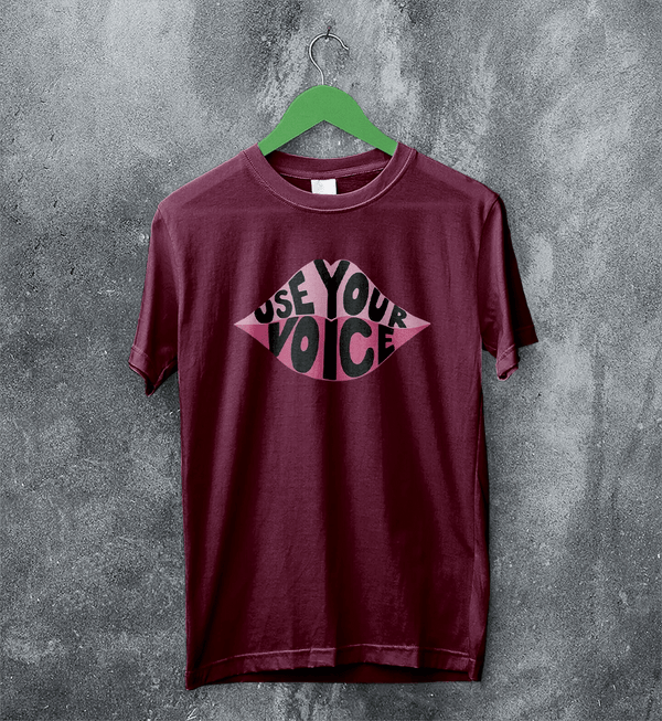 Mom Voice T-Shirt Women's Day Shirt Use Your Voice Tee Mom Gift - Red Maroon - WorldWideShirt