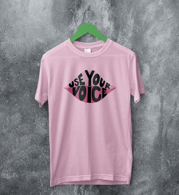 Mom Voice T-Shirt Women's Day Shirt Use Your Voice Tee Mom Gift - Light Pink - WorldWideShirt
