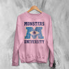 Monsters University Logo Sweatshirt Monsters Inc Shirt Monsters University - Light Pink - WorldWideShirt