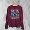 Monsters University Logo Sweatshirt Monsters Inc Shirt Monsters University - Red Maroon - WorldWideShirt