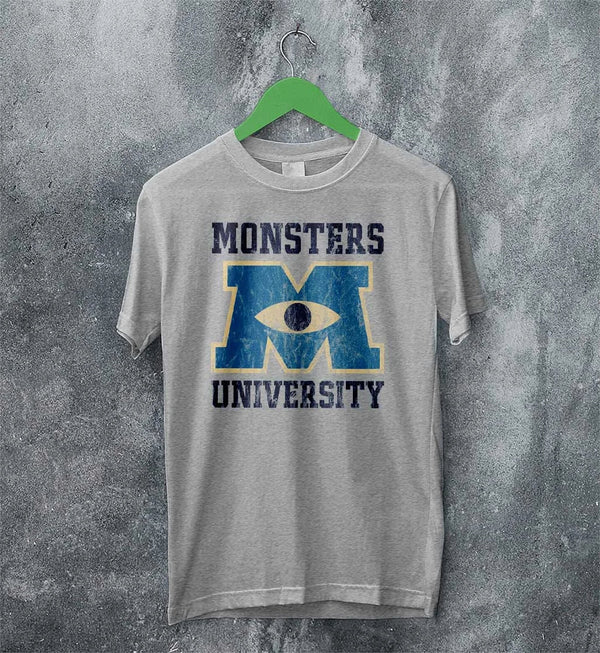 Monsters University Logo T-shirt Monsters Inc Shirt Monsters University - Sport Grey - WorldWideShirt