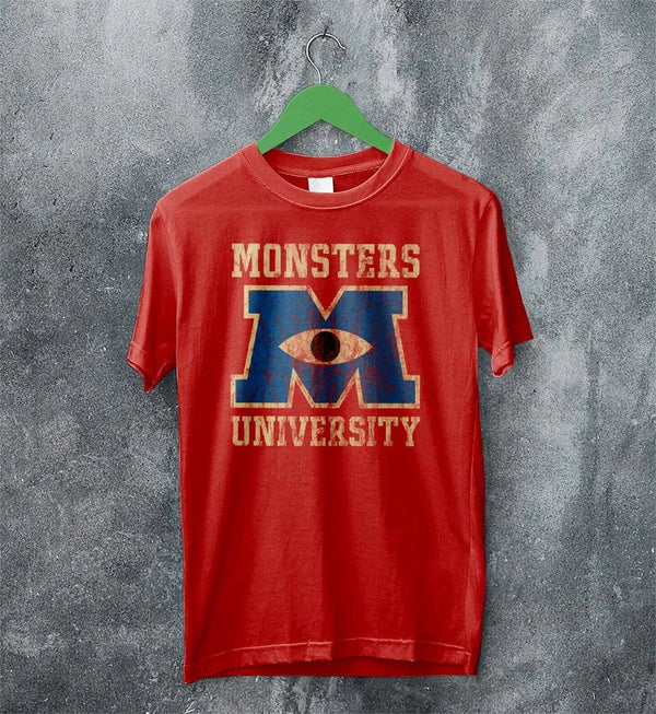 Monsters University Logo T-shirt Monsters Inc Shirt Monsters University - Red - WorldWideShirt