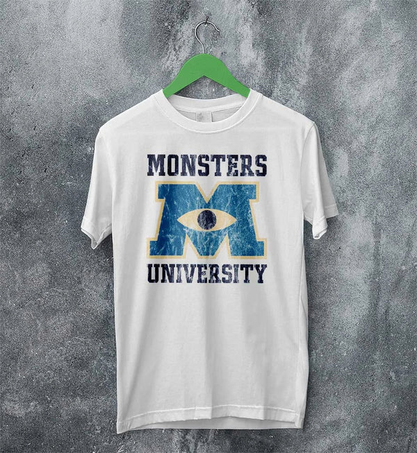 Monsters University Logo T-shirt Monsters Inc Shirt Monsters University - White - WorldWideShirt