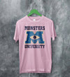 Monsters University Logo T-shirt Monsters Inc Shirt Monsters University - Light Pink - WorldWideShirt