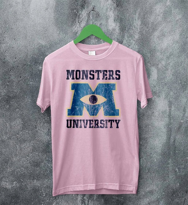 Monsters University Logo T-shirt Monsters Inc Shirt Monsters University - Light Pink - WorldWideShirt