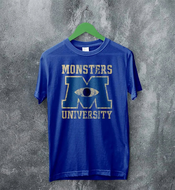 Monsters University Logo T-shirt Monsters Inc Shirt Monsters University - Royal Blue - WorldWideShirt