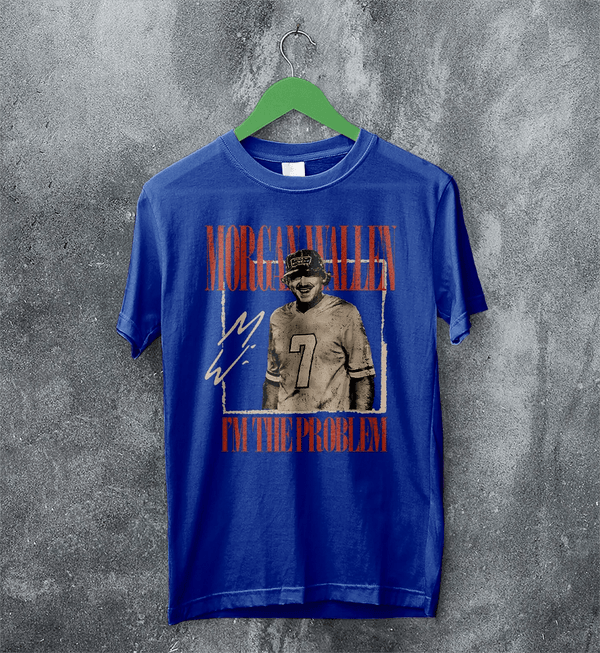 Morgan Wallen T-Shirt Morgan Wallen I'm the Problem Shirt USA Album Music Tee - Royal Blue - WorldWideShirt