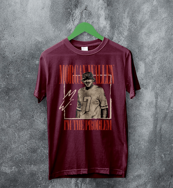 Morgan Wallen T-Shirt Morgan Wallen I'm the Problem Shirt USA Album Music Tee - Red Maroon - WorldWideShirt