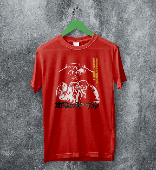 Motel Hell T-Shirt Horror Movie Shirt Vintage Motel Hell Slasher Merch - Red - WorldWideShirt