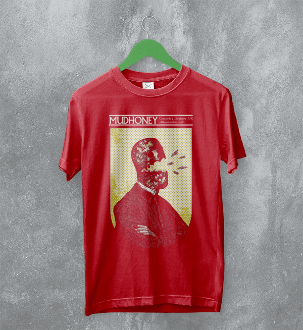 Mudhoney Concerde T-Shirt Grunge Concert Mudhoney Shirt Tour Music Merch - Red - WorldWideShirt