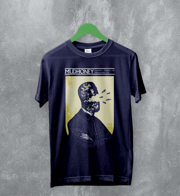 Mudhoney Concerde T-Shirt Grunge Concert Mudhoney Shirt Tour Music Merch - Navy Blue - WorldWideShirt
