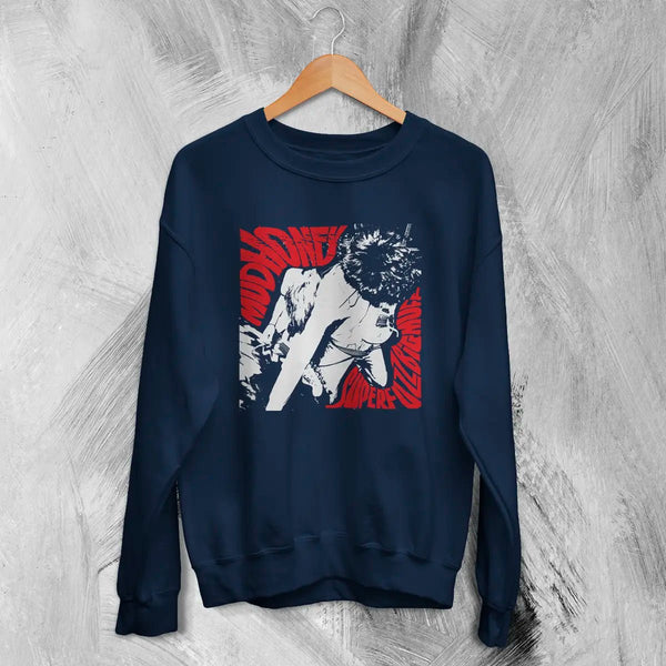 Mudhoney Superfuzz Bigmuff Sweatshirt Grunge Album Music Mudhoney Shirt - Navy Blue - WorldWideShirt