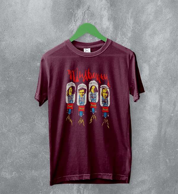 Mudhoney Thud T-Shirt 90s Grunge Tour Band Mudhoney Shirt Music Merch - Red Maroon - WorldWideShirt