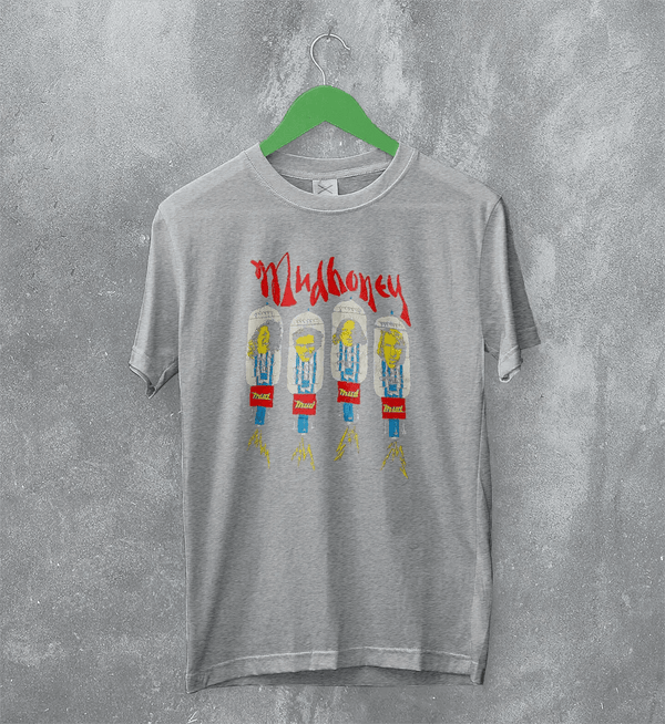 Mudhoney Thud T-Shirt 90s Grunge Tour Band Mudhoney Shirt Music Merch - Sport Grey - WorldWideShirt