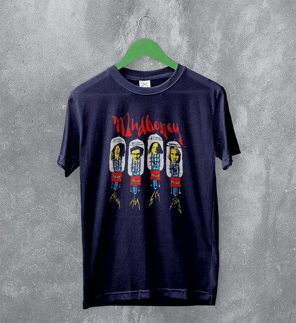 Mudhoney Thud T-Shirt 90s Grunge Tour Band Mudhoney Shirt Music Merch - Navy Blue - WorldWideShirt