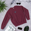 Mudkip Embroidered Pokémon Sweatshirt – Minimalist Gen 1 Style - Red Maroon - WorldWideShirt