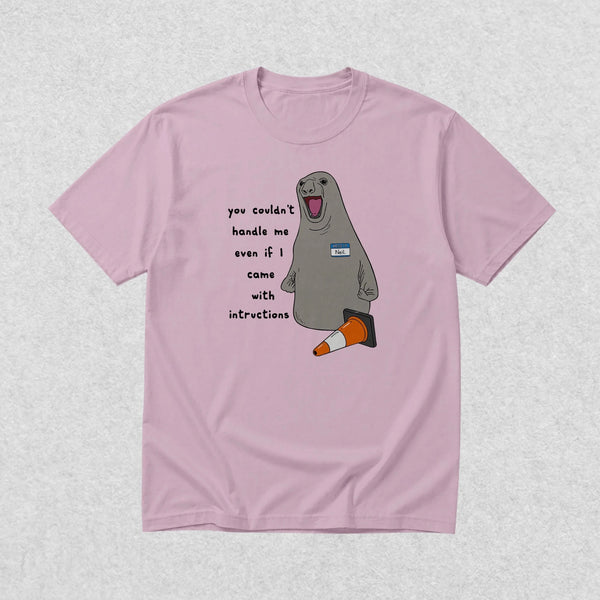 Neil The Seal T-Shirt Dont Control Me Shirt Neil The Seal Viral Animal Lover Tee - Light Pink - WorldWideShirt