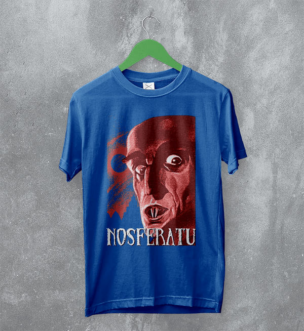 Nosferatu Vampire T-Shirt Horror Nosferatu Shirt Nightmare Movie Tee - Royal Blue - WorldWideShirt