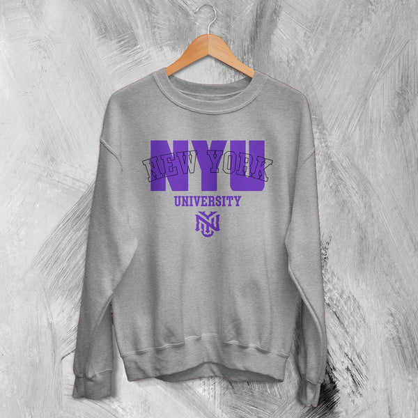 NYU Sweatshirt New York University Shirt Best New York Merch - Sport Grey - WorldWideShirt