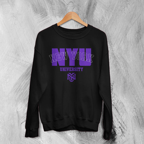 NYU Sweatshirt New York University Shirt Best New York Merch - Black - WorldWideShirt
