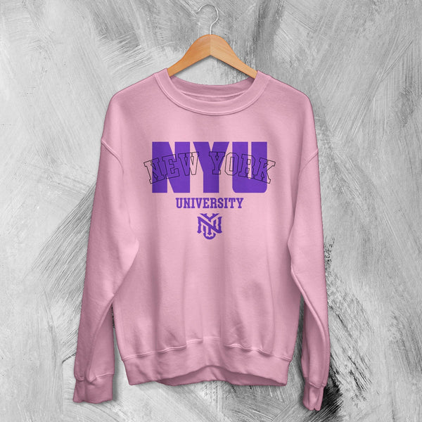 NYU Sweatshirt New York University Shirt Best New York Merch - Light Pink - WorldWideShirt