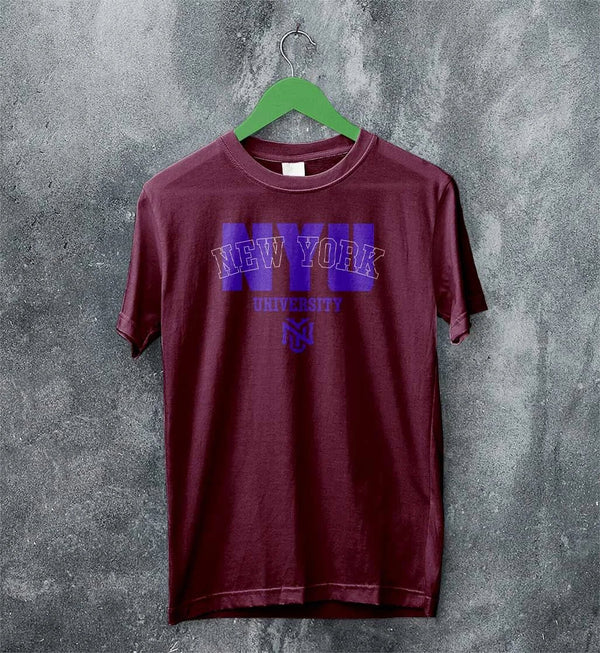 NYU T-shirt New York University Shirt Best New York Merch - Red Maroon - WorldWideShirt