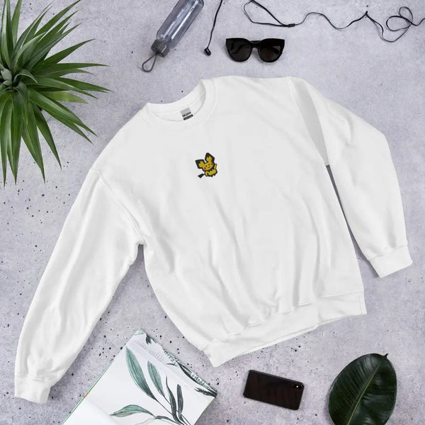 Pichu Embroidered Pokémon Sweatshirt – Minimalist Gen 1 Style - White - WorldWideShirt