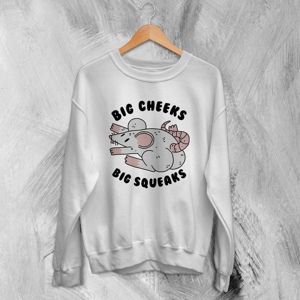 Possum Sweatshirt Big Cheeks Big Squeaks Sweater Rat Animal Gift - WorldWideShirt