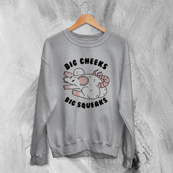 Possum Sweatshirt Big Cheeks Big Squeaks Sweater Rat Animal Gift - WorldWideShirt
