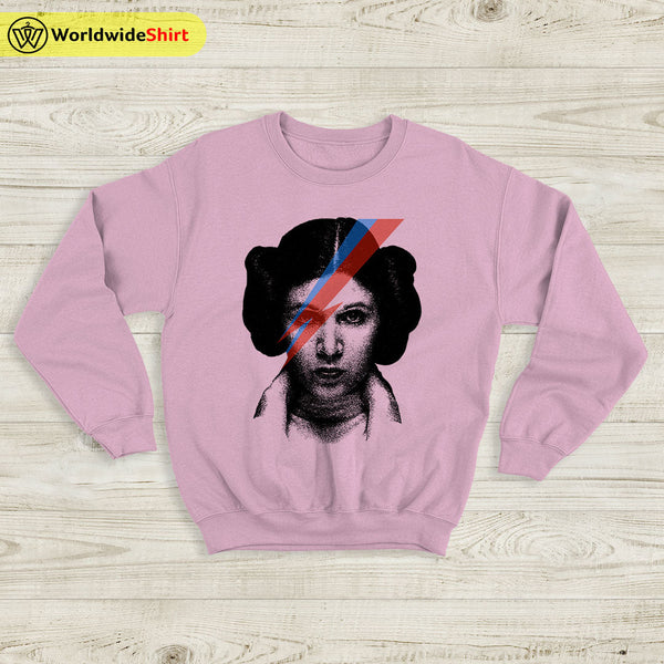Princess Leia Rebel Graphic Sweatshirt David Bowie Shirt Music Shirt - WorldWideShirt
