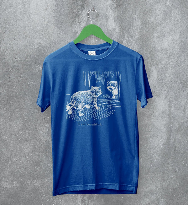 Raccoon T-Shirt I am Beautiful Shirt Funny Girly Animal Lover Gift - WorldWideShirt