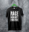 Rage Against The Machine Logo Black Vintage T Shirt RATM Shirt Bella Canvas - WorldWideShirt